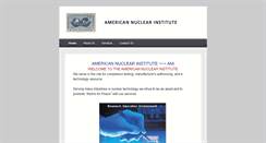 Desktop Screenshot of americannuclearinstitute.com